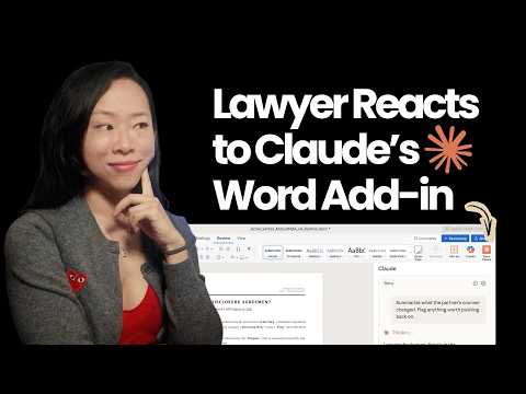 Lawyer Reacts to Claude's Word Add-in Demo